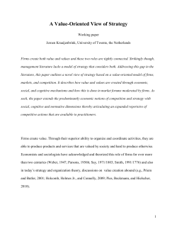 Theory of value creation