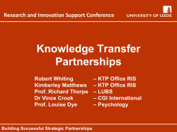 Session 2 Knowledge Transfer Partnerships