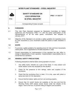 INTER PLANT STANDARD &ndash; STEEL INDUSTRY