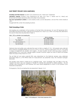 east trinity project (soil sampling)