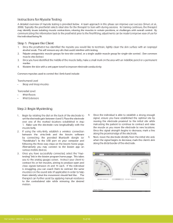 Instructions for Myosite Testing Step 1 - Touch Bionics