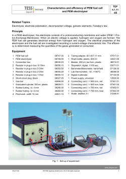 TEP 4.1.11 -00 Characteristics and efficiency of PEM fuel cell and