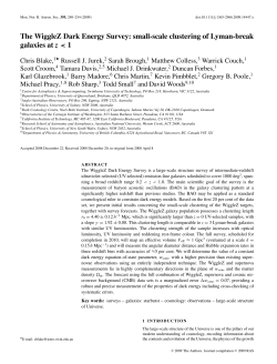 The WiggleZ Dark Energy Survey: small