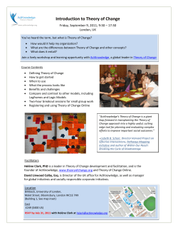 Introduction to Theory of Change