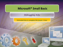 3.6 - Debugging Aids - Microsoft Center