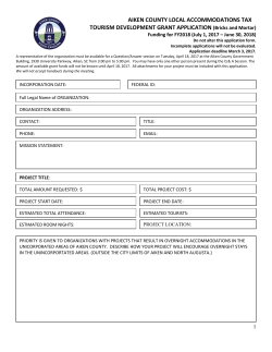 hospitality tax county promotions application