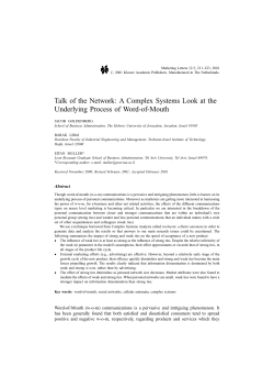 Talk of the Network: A Complex Systems Look at