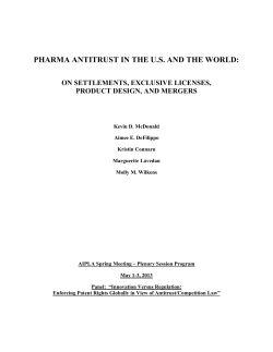 pharma antitrust in the us and the world