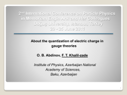 2nd International Conference on Particle Physics in