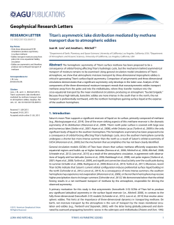 Titan`s asymmetric lake distribution mediated by