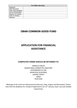 OBAN COMMON GOOD FUND - Argyll and Bute Council