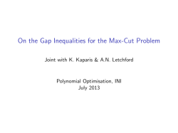 On the Gap Inequalities for the Max