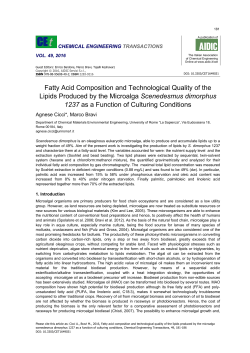 Fatty Acid Composition and Technological Quality of the Lipids