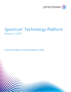 Communications Suite Database Guide - Support