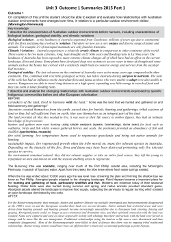 Summaries outcome 1 2015