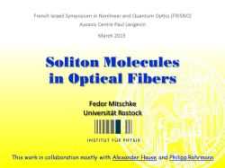 Soliton Molecules in Optical Fibers
