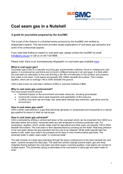 Coal seam gas in a Nutshell