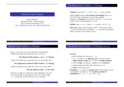 G. Dantzig The Shortest