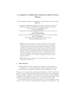 A Cognitive Architecture Based on Dual Process Theory