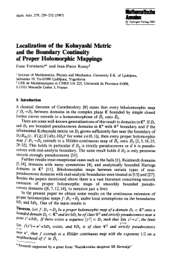 Localization of the Kobayashi metric and the boundary continuity of