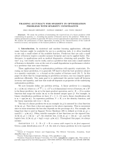 Trading Accuracy for Sparsity in Optimization Problems with Sparsity