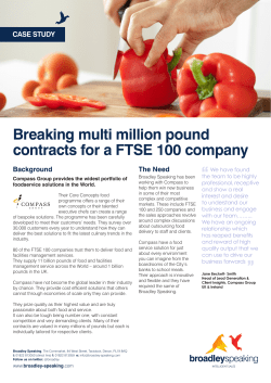 Breaking multi million pound contracts for a FTSE 100 company
