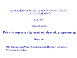 Pairwise sequence alignment and dynamic programming