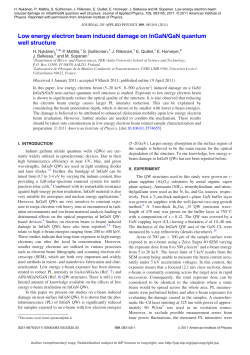 Low energy electron beam induced damage on InGaN