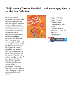 Learning Theories Simplified: ...and how to