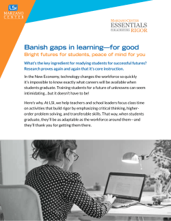 Banish gaps in learning&mdash;for good - Learning Sciences International