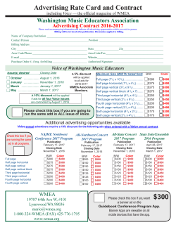 Advertising Rate Card and Contract $300