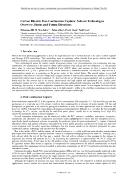 Carbon Dioxide Post-Combustion Capture