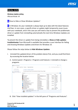 How to Hide or Show Windows Updates?