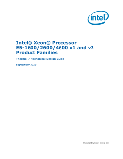 Intel&reg; Xeon&reg; Processor E5-1600/2600/4600 v1 and v2 Product