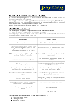 money laundering regulations proof of identity