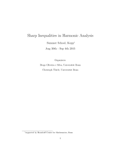 Sharp Inequalities in Harmonic Analysis