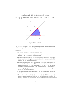 An Example 2D Optimization Problem