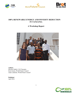 100% RENEWABLE ENERGY AND POVERTY REDUCTION IN