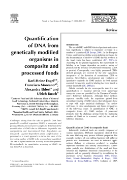 Quantification of DNA from genetically modified organisms in