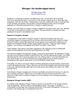 Nitrogen: the double-edged sword