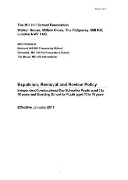 Education team: policies - expulsion removal and review v1.2 May-07