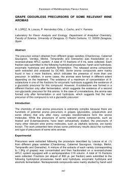 grape odourless precursors of some relevant wine aromas