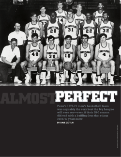 ALMOSTPenn`s 1970-71 men`s basketball team was arguably the