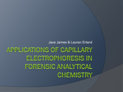Applications of capillary electrophoresis in forensic analytical