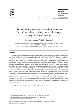 The use of collaborative electronic media for information sharing: an