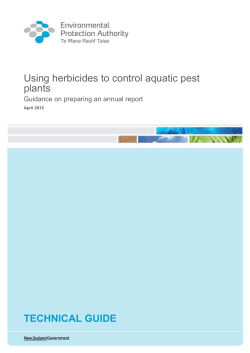 Aquatic herbicide annual report template