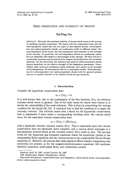 Tai-Ping Liu 1. Introduction Consider the hyperbolic conservation