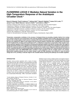 FLOWERING LOCUS C Mediates Natural Variation