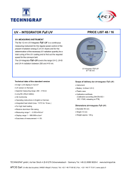 INTEGRATOR Full UV PRICE LIST 48 / 16
