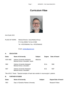 Curriculum Vitae - Society for Medical Innovation and Technology